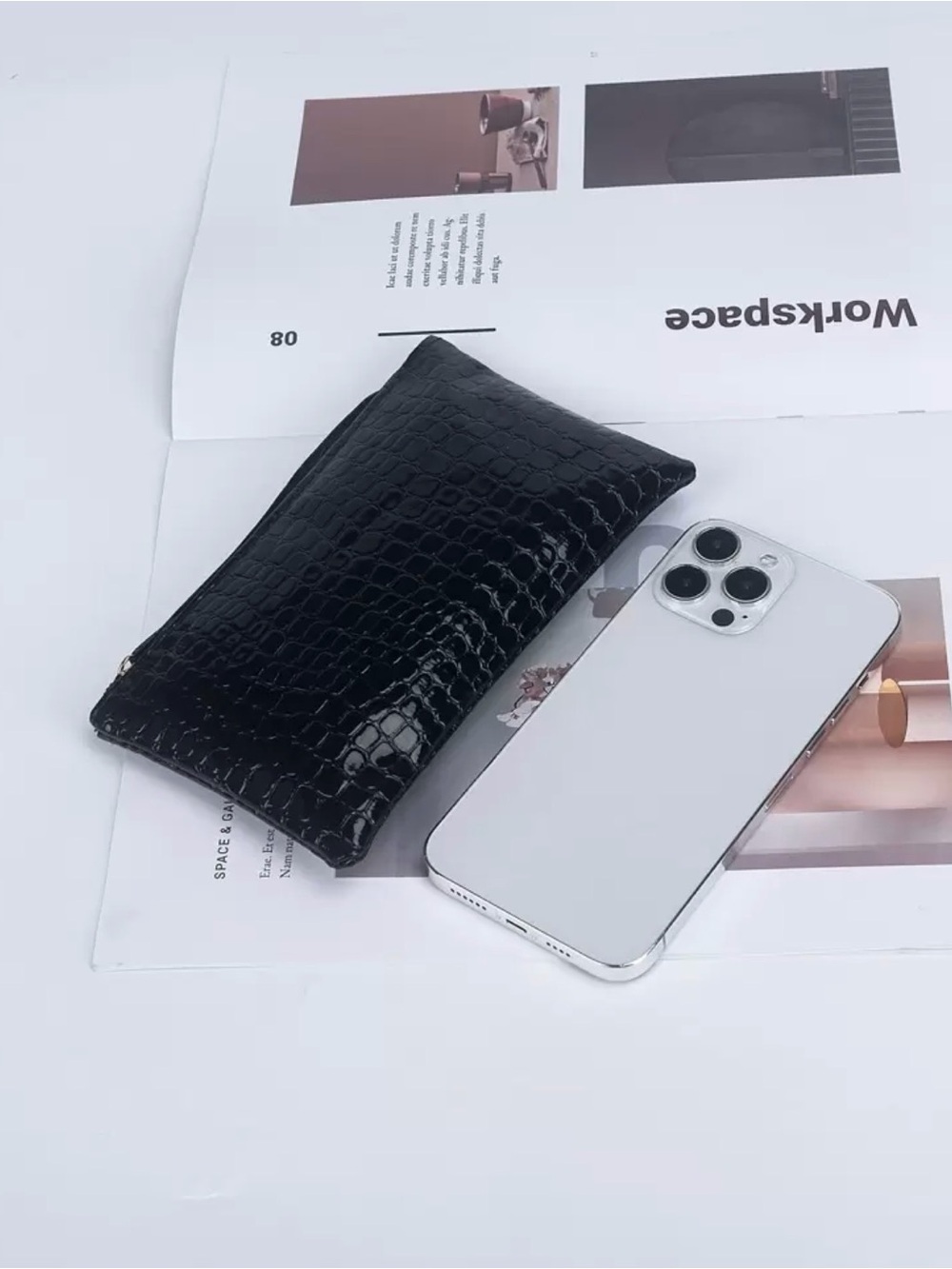 Sleek Women's Black Wallet-purses